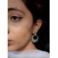 Black stoned Ethnic earrings